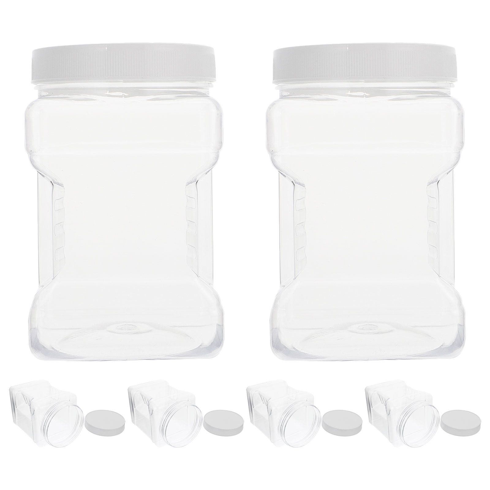 Dry Food Snacks - 6 Stück Transparente Aufbewahrungsdosen Klare Quadratische