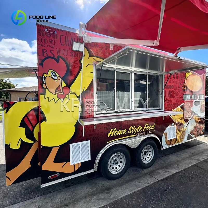 Food Snacks Catering - China Food Trailer Cart 4-Rad-Anhänger für