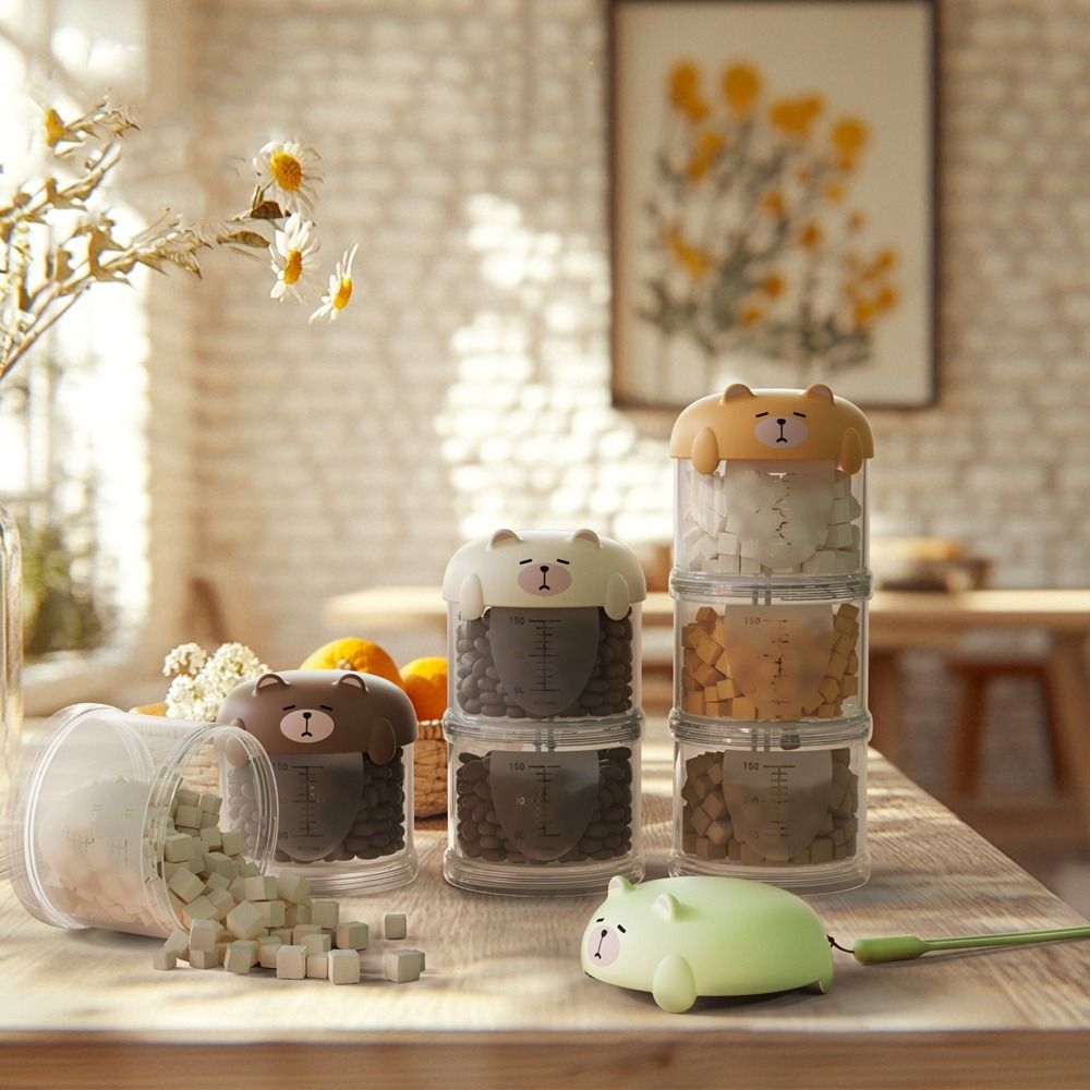 Food Packed Snacks - Praktische Mehrstöckige Plastik-Futterbox für Katzen, Feuchtigkeitsbeständige