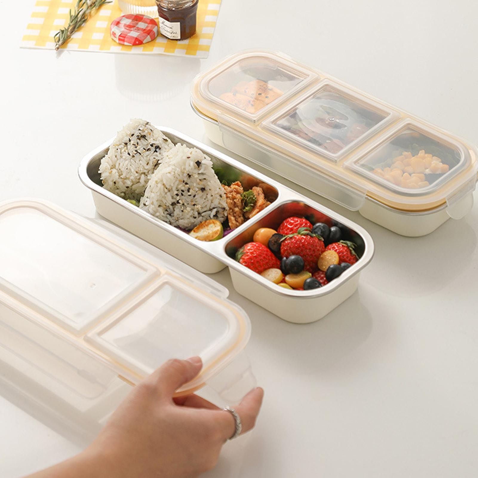 Food Snacks For School - Edelstahl-Snackbox, auslaufsicherer Snackbehälter, auslaufsichere Aufbewahrungsbox für
