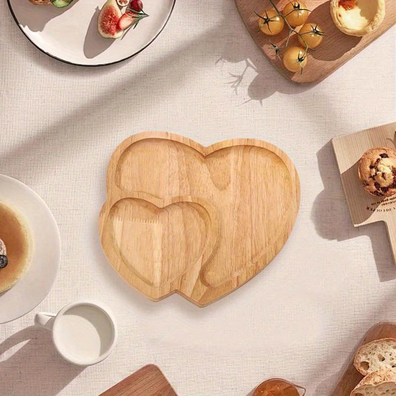 1PC Holz Doppel Herz Form Snac – Dry Food Snacks Bewertung und Preis