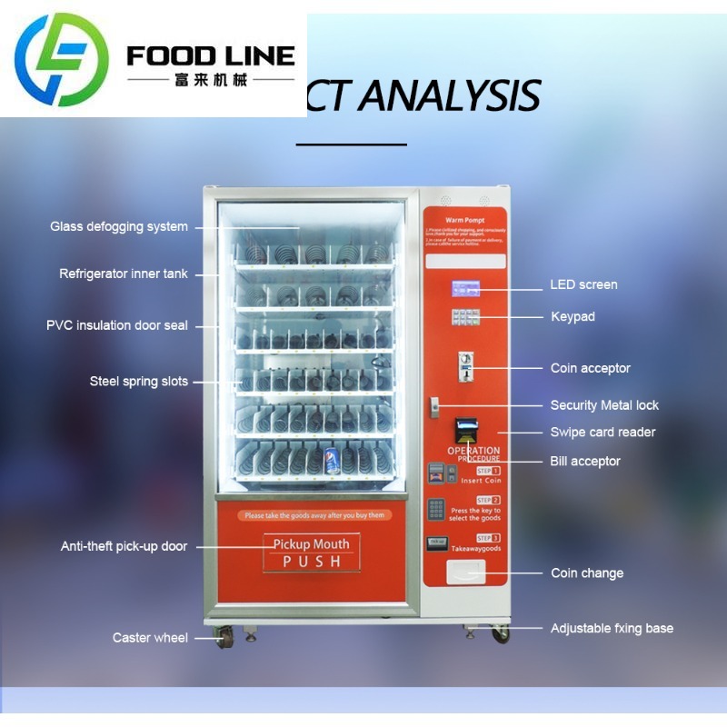 Maßgefertigter Fabrik-Kombinat – Food Snacks Vending Machine Bewertung und Preis