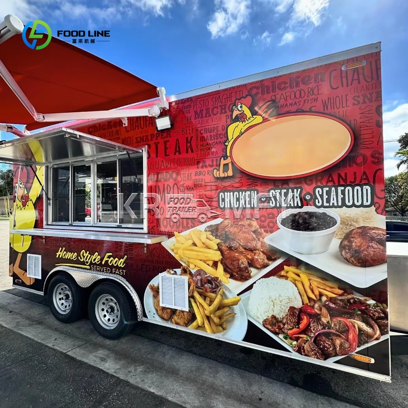 China Food Trailer Cart 4-Rad- – Food Snacks Catering Bewertung und Preis
