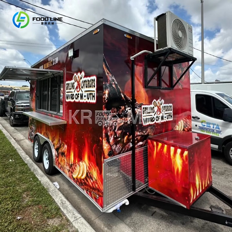 China Food Trailer Cart 4-Rad- – Food Snacks Catering Bewertung und Preis