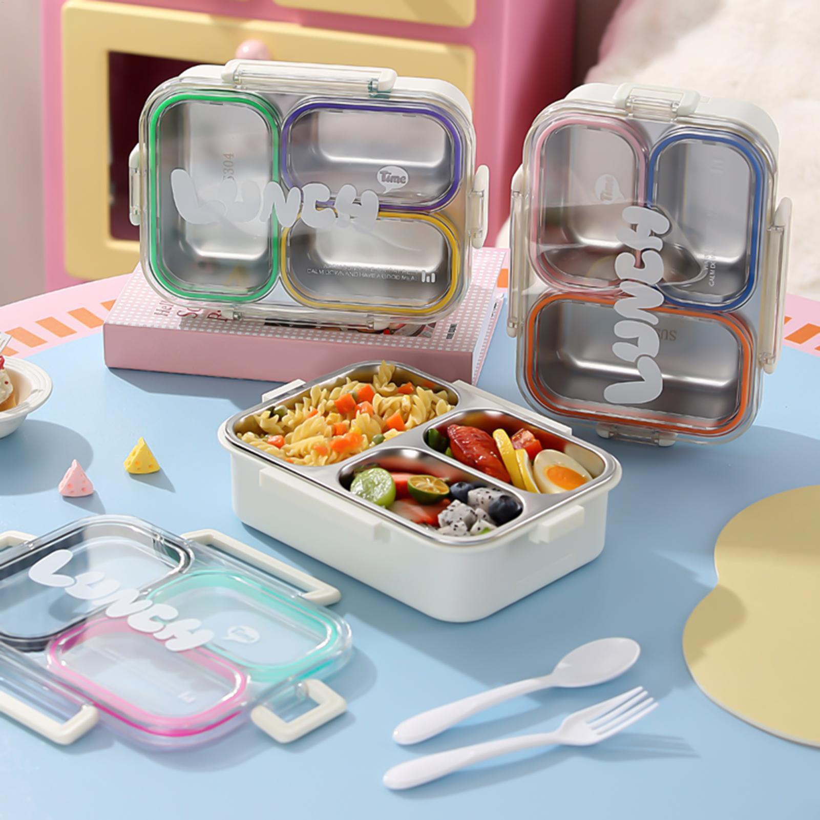 Edelstahl-Lunchbox, geteilt, a – Food Snacks For School Bewertung und Preis