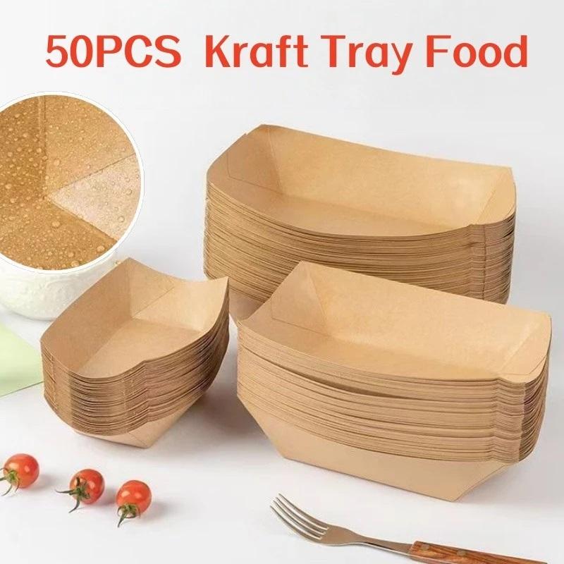 Kraftpapier-Bootschalen Einweg – Food Packed Snacks Bewertung und Preis