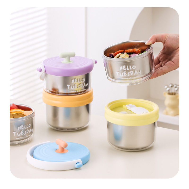 Doppelschichtige Lunchbox aus  – Food Snacks For School Bewertung und Preis