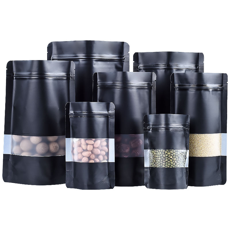 100PCS Stand-up Matte Schwarz  – Food Snacks For School Bewertung und Preis
