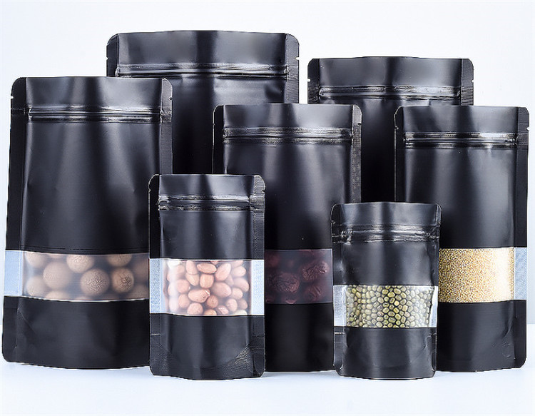 100PCS Stand-up Matte Schwarz  – Food Snacks For School Bewertung und Preis