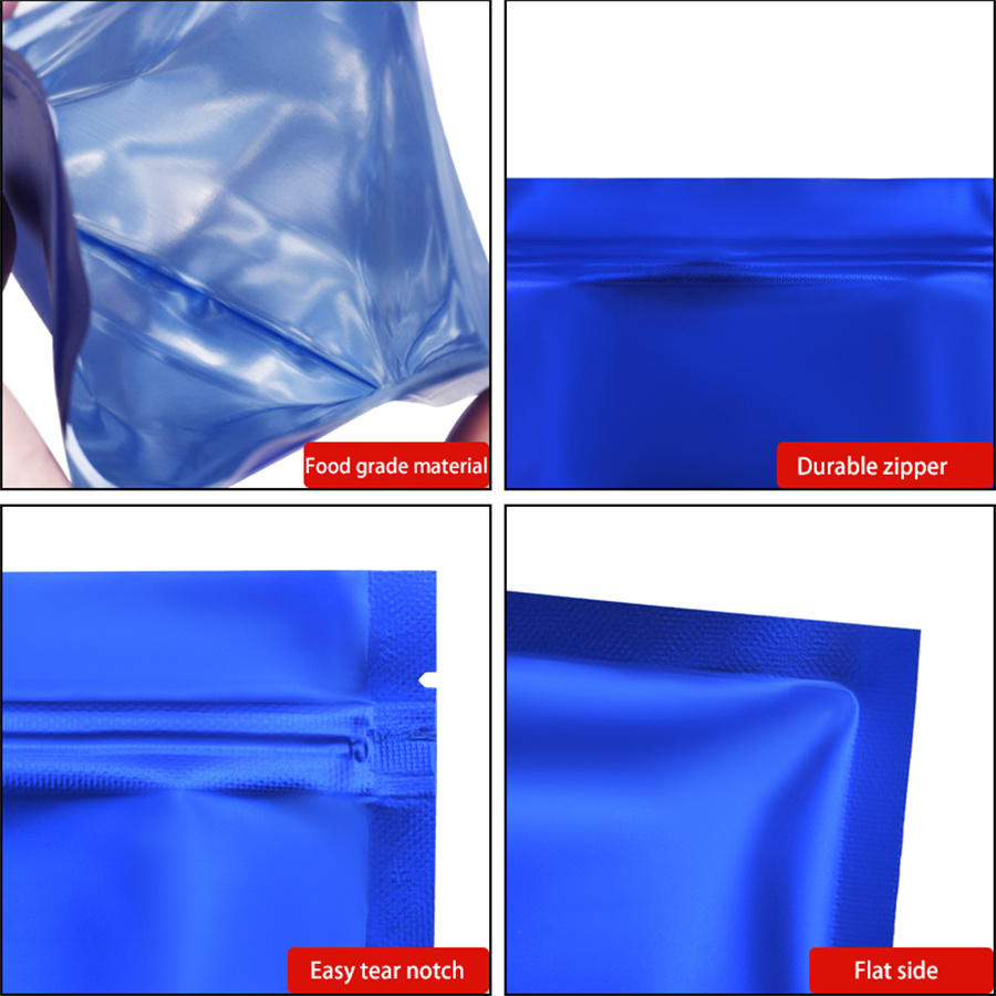 100 Stück matte blaue Folien-R – Food Packed Snacks Bewertung und Preis