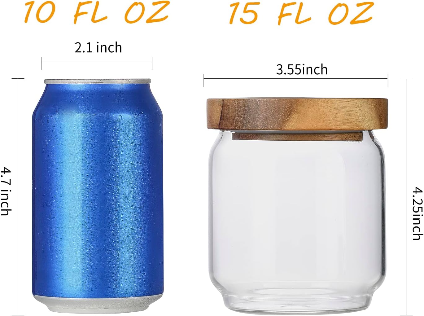 4er-Pack 15oz Klare Glasbehält – Food Packed Snacks Bewertung und Preis