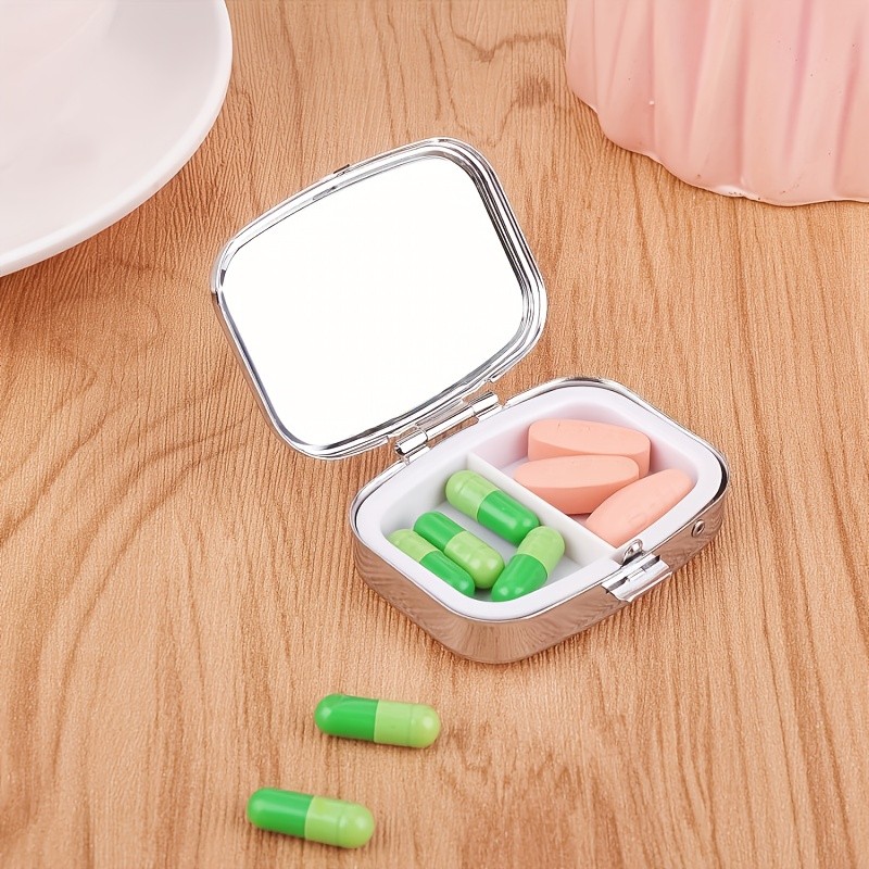 1 Stück Metall-Pillendose mit  – Food Zinc Bewertung und Preis