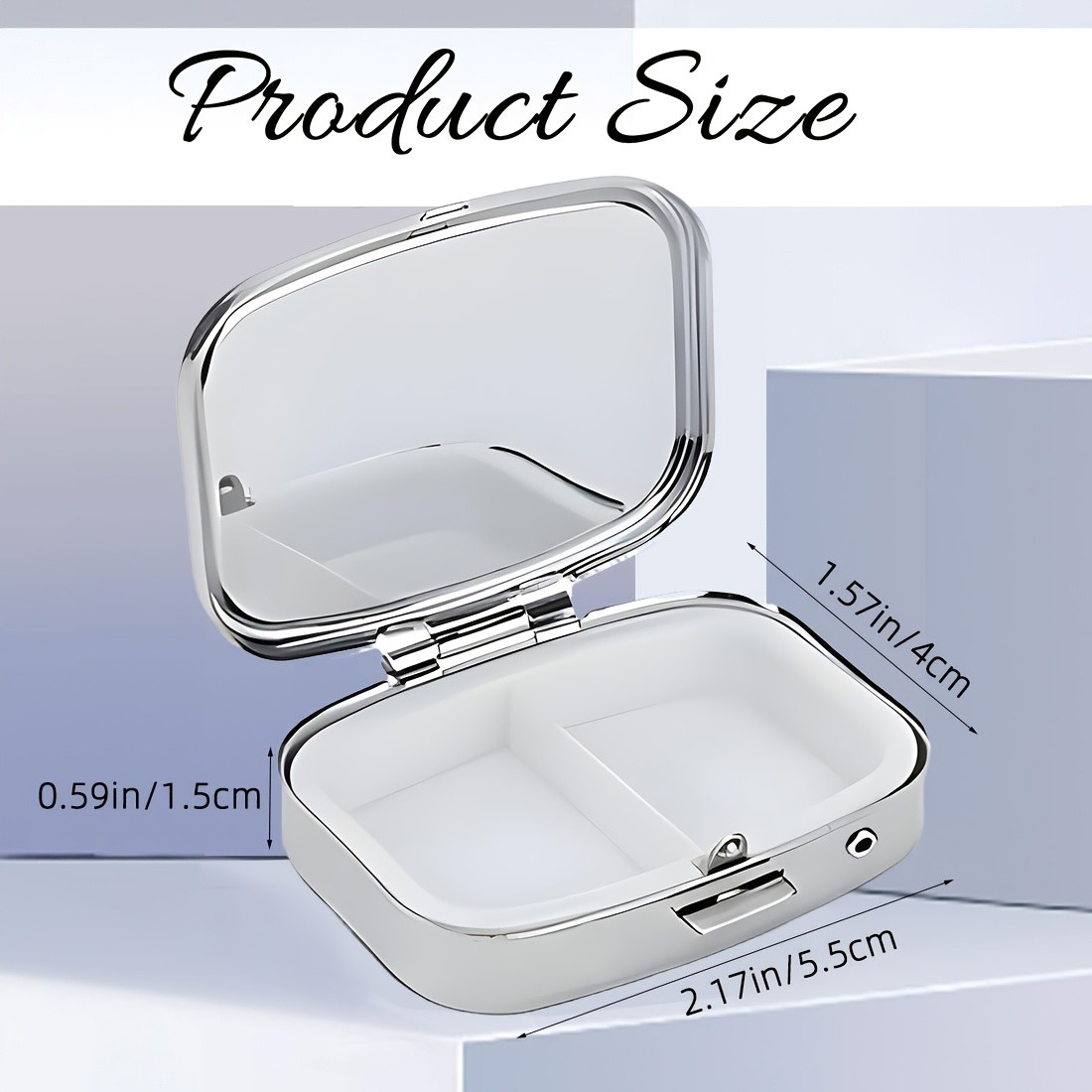 1 Stück Metall-Pillendose mit  – Food Zinc Bewertung und Preis